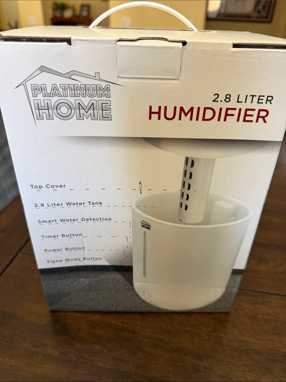 White 2.8L Humidifier - Quiet Ultrasonic Home Humidifier